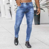 2025 2025 Express new denim men's pants New ins trend black slim-fitting high-waisted denim pants men