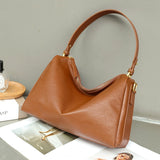 Fashion retro leather women's bag  style first layer vegetable tanned cowhide pillow bag New women's messenger bag handbag