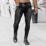 2025 2025 Express new denim men's pants New ins trend black slim-fitting high-waisted denim pants men