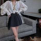 2025 early spring new fashionable Jane Belgium imported linen old money aesthetic shirt skirt