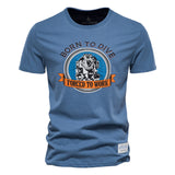 KAMAMES 2025 Clearance Treatment Summer Casual Printing Men's Short Sleeve T-Shirt Cotton Crew Neck Fashion Sports Breathable Pure Cotton Bottom Shirt