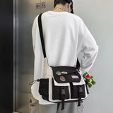 KAMAMES Messenger Bag Men's Fashion Brand Large Capacity  New Ins Shoulder Bag Japanese Leisure Messenger Bag All-Matching Small Bag