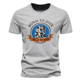 KAMAMES 2025 Clearance Treatment Summer Casual Printing Men's Short Sleeve T-Shirt Cotton Crew Neck Fashion Sports Breathable Pure Cotton Bottom Shirt