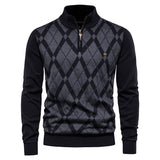 KAMAMES 2025 popular autumn and winter new semi-zipper British long-sleeved men's sweater casual Popularan size fashion men's knitted sweater