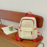 2025 Korean version of simple and versatile ins wind backpack female junior high school students large-capacity campus wind casual backpack