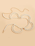 2025 MW3203  waist chain simple personality multi-layer wave fringe pendulum chain pearl chain waist chain waist decoration
