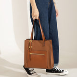 2025 Tote bag women's autumn and winter large-capacity shoulder bag high-end sense contrasting color Korean version handbag commuter tote bag