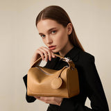 KAMAMES 2025 TOGO first-layer cowhide women's bag fashion leather New Boston bag versatile trend portable messenger bag