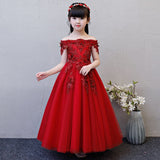 Kamames  Girls' Princess Dress Flower Girl Wedding Dress Children's Piano Performance Costume Catwalk Birthday Party Formal Dress Host Factory Wholesale