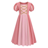 Kamames  European and American Princess Style Knitted Dress Long Princess Dress Beier Princess Cinderella Girl Princess Dress Snow White outside