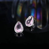2025 popular new New exquisite water drop zircon earrings women's fashion temperament S925 silver needle versatile stud earrings wholesale