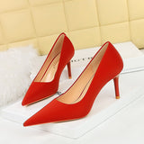 2025 3265-A1  style fashion simple thin heel high heel shallow mouth pointed versatile commuter high heels women's shoes single shoes