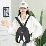 New Cute Girl's Backpack Middle School Student High School Student Bag Simple All-Match Bunny Trendy Backpack