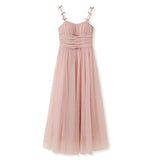 high-end temperament dress women's  new light luxury age-reducing gentle wind fluffy suspender skirt N4021