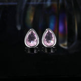 2025 popular new New exquisite water drop zircon earrings women's fashion temperament S925 silver needle versatile stud earrings wholesale