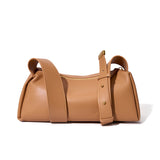 KAMAMES 2025 Cowhide black bag popular new leather messenger bag women's high-end baguette underarm bag summer soft leather women's bag