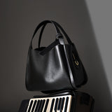 KAMAMES 2025 Leather handbag, women's popular new vegetable basket, send mother atmospheric messenger bag, cowhide bucket bag
