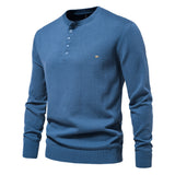 KAMAMES 2025 Popularan code New Popular trade autumn and winter new men's clothing cotton men's sweater solid color Henry neck pullover knitted sweater men's
