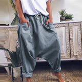 kamames Autumn New Casual Elastic Saggy Pants HOTan and NEWn Foreign Trade Fashion Lace-up Harem Pants Women's Trousers