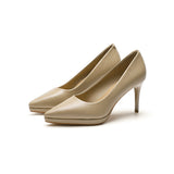 2025 8088-2 pointed high-heeled banquet shoes women's shoes Korean version temperament fine-heeled single shoes shallow mouth waterproof table etiquette shoes 8cm
