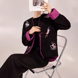 Autumn new Chinese antique high-end exquisite skirt national style new embroidered jacquard jacket two-piece set female M9214