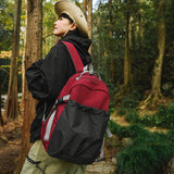 2025 Japanese new large-capacity and lightweight men's and women's same contrasting color backpack high-value casual versatile travel backpack