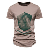 KAMAMES 2025 trend men's short-sleeved casual T-shirt 2025 pure cotton youth sports printing Popular trade men's T-shirt
