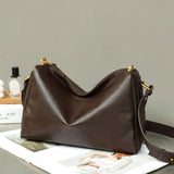Fashion retro leather women's bag  style first layer vegetable tanned cowhide pillow bag New women's messenger bag handbag