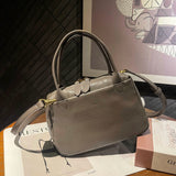 Autumn and winter new vegetable tanned cowhide simple Boston bag women's bag New trendy leather retro versatile shoulder messenger bag