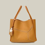 KAMAMES Tote Bag Women's  New Genuine Leather Bag Women's High-Grade All-Match Shoulder Bag Niche Commuter Portable Crossbody Bag