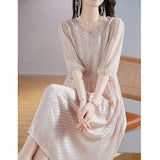 2025 Textured plaid silk skirt 2 colors, heavy mulberry silk dress  summer new women's small black skirt