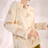 Autumn and winter new Chinese style light luxury shirt popular new temperament velvet embroidered top women's MX092
