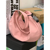 KAMAMES 2025 Large capacity nylon cloth dumpling bag Japanese college style new student class messenger bag commuter bag pink