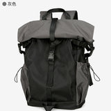 2025 Customized men's backpack fashion trend roll top expansion design high sense large capacity men's backpack