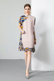 Pleated loose improved cheongsam skirt women's short-sleeved summer  new mother age-reducing dress Chinese style
