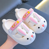 KAMAMES Summer Children's Sandals Girls' Cute Non-Slip Soft Bottom Children Shit Feeling Rabbit Princess Beach Hole Shoes