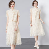 New Chinese style national style suit dress women's clothing popular summer new high-end fashion hanfu two-piece skirt