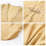 New Chinese style chiffon thin top women's new temperament high-end outer long-sleeved loose coat M7091