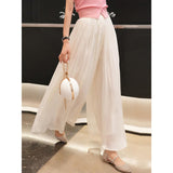 kamames Summer  New Fashion Wide-Leg Culottes Women's Design Korean Style Loose Slimming and All-Matching Casual Pants