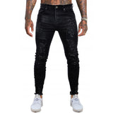 2025 2025 Express new denim men's pants New Popular trade ripped trend black slim denim pants men