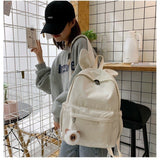 Cute Schoolbag Women's Korean-Style High School Student Soft Girl Junior High School Student Primary School Student Large Capacity Leisure Travel Backpack