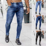 2025 2025 Express new denim men's pants New ins trend black slim-fitting high-waisted denim pants men