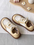 kamames Summer New Breathable Mesh Cloth Shoes Casual and Comfortable Retro Women's Shoes Lace-up Leather Shoes Artistic Style Shoes