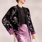Guofeng women's clothing  new winter high-end bead embroidery light luxury craft design cotton jacket MX054