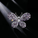 2025 heavy industry micro-inlaid zirconium butterfly brooch fashion light luxury high-end corsage women's suit coat autumn and winter accessories