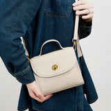 KAMAMES 2025 Premium first layer cowhide retro brown small square bag crossbody handbag small casual leather bag women's new model