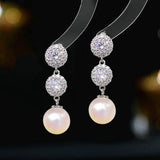2025 Liyu jewelry factory direct sales earrings, one piece of hair s925 silver needle  sweet temperament flower pearl earrings