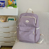 2025 Korean version of simple and versatile ins wind backpack female junior high school students large-capacity campus wind casual backpack