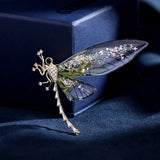2025 Personality temperament jacket cardigan pin fashion versatile autumn and winter clothing accessories high-end elegant temperament dragonfly brooch