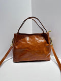 Crossbody bag first layer vegetable tanned cowhide retro leather women's bag New new model with capacity portable tote bag 96045